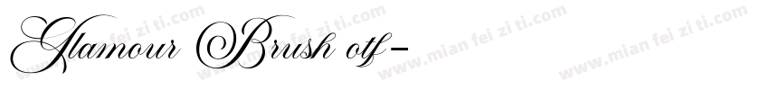 Glamour Brush otf字体转换